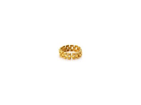 Gouden Rolex style ring (vast) 